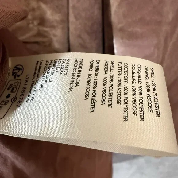 NWT Free People Portia Velvet S Pink Dress V-Neck Balloon Sleeve Romantic Boho - Picture 9 of 10